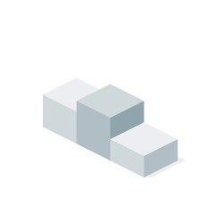 Vector Isometric First Place Podium Illustration