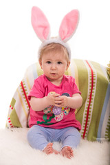 Baby Easter with bunny ears