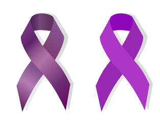 Purple  awareness ribbon