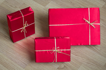 Close-up of Red Gifts.