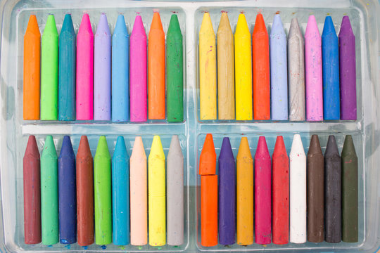 Crayon in the tray