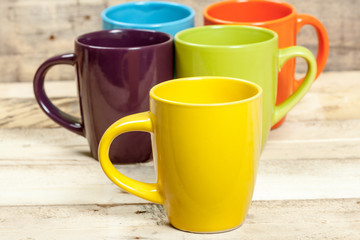Colorful cups.