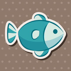 Animal fish flat icon elements, eps10
