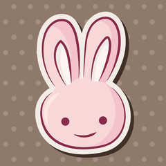 Animal rabbit flat icon elements, eps10