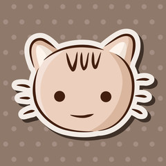 Animal cat flat icon elements, eps10