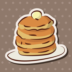 fast food pancake flat icon elements,eps10