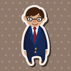family father character flat icon elements background,eps10