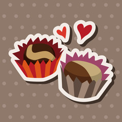 Valentine's Day chocolate flat icon elements backgtound,eps10