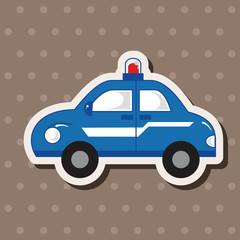 transportation police car theme elements vector,eps