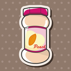 peach jam theme elements vector,eps