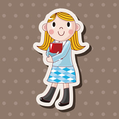 student cartoon theme elements vector,eps