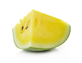yellow watermelon isolated on white background