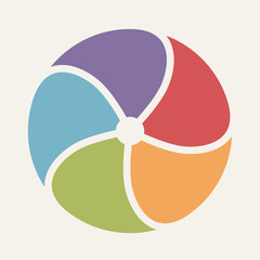 Circular infographic template for cycling diagram, graph, presen