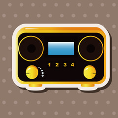 radio theme elements vector,eps