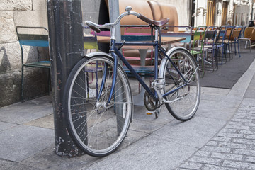 Obraz premium Rower na Coppinger Row Street w Dublinie
