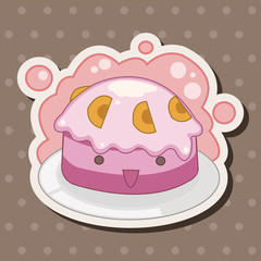 decorating cake flat icon elements background,eps10