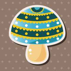 mushroom cartoon theme elements vector,eps