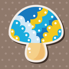 mushroom cartoon theme elements vector,eps