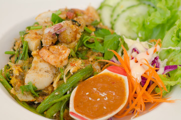 Fried Seafood Sukiyaki