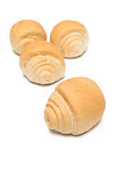 Panini all'olio isolati su sfondo bianco