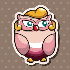 owl cartoon theme elements vector,eps