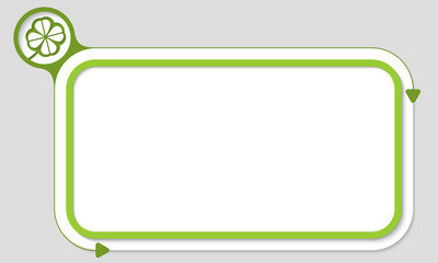 Green box for your text and cloverleaf