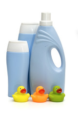 shower gel on the white background