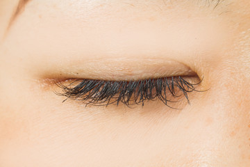 つけまつげ　False eyelashes of the Asian woman
