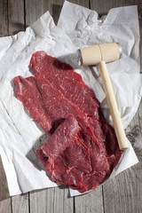 Rinderrouladen Fleisch, roh, Hammer