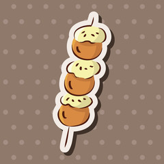 fast food barbecue flat icon elements,eps10