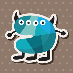 bizarre monster flat icon elements,eps10