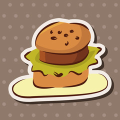 fast food hamburger flat icon elements,eps10
