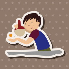 sport table tennis athlete flat icon elements background,eps10