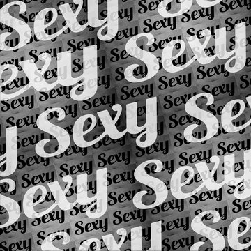 Sexy Text Typographic Pattern
