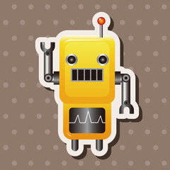 robot cartoon theme elements vector,eps