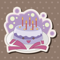 decorating cake flat icon elements background,eps10