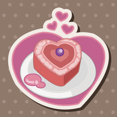 decorating cake flat icon elements background,eps10