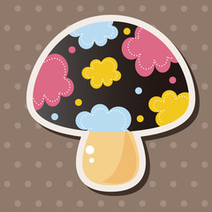mushroom cartoon theme elements vector,eps