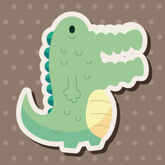 Animal crocodile flat icon elements, eps10