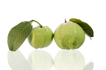 isolated guava on white background