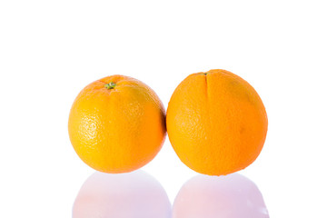 Orange fruit isolated on white background
