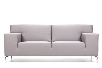 gray leather sofa