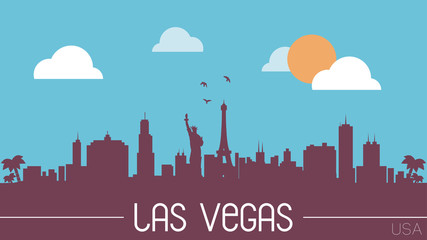 Las Vegas USA skyline silhouette vector design. © krkt