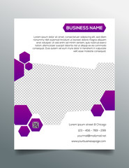 Naklejka premium Business flyer template - creative purple design