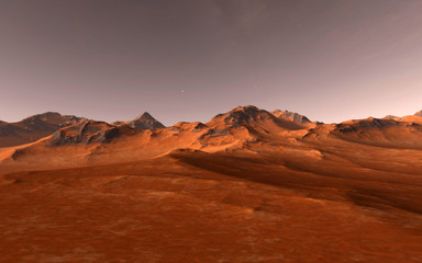 Mars wetenschappelijke illustratie