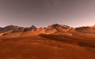 Deurstickers Donkerrood Mars wetenschappelijke illustratie