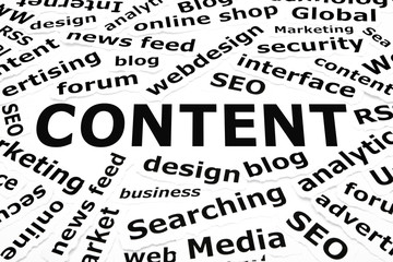 Content Paper Words Concept