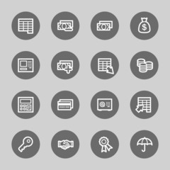 Banking web icons set