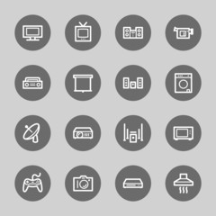 Home Appliance web icons set