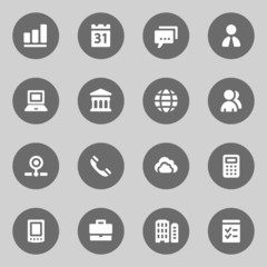 Business web icons set